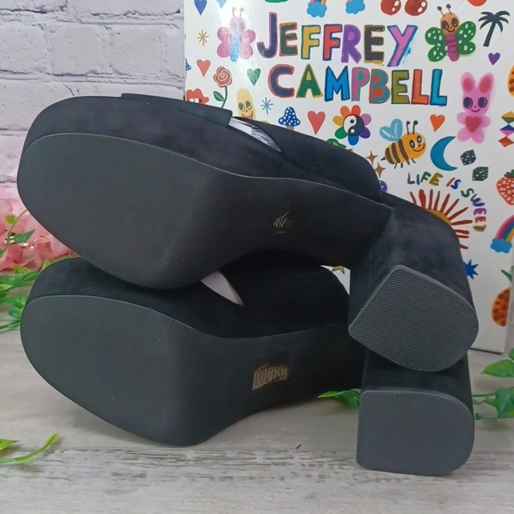 Jeffrey Campbell Women's Coerce High Block Heel Platform Slide Sandals NIB